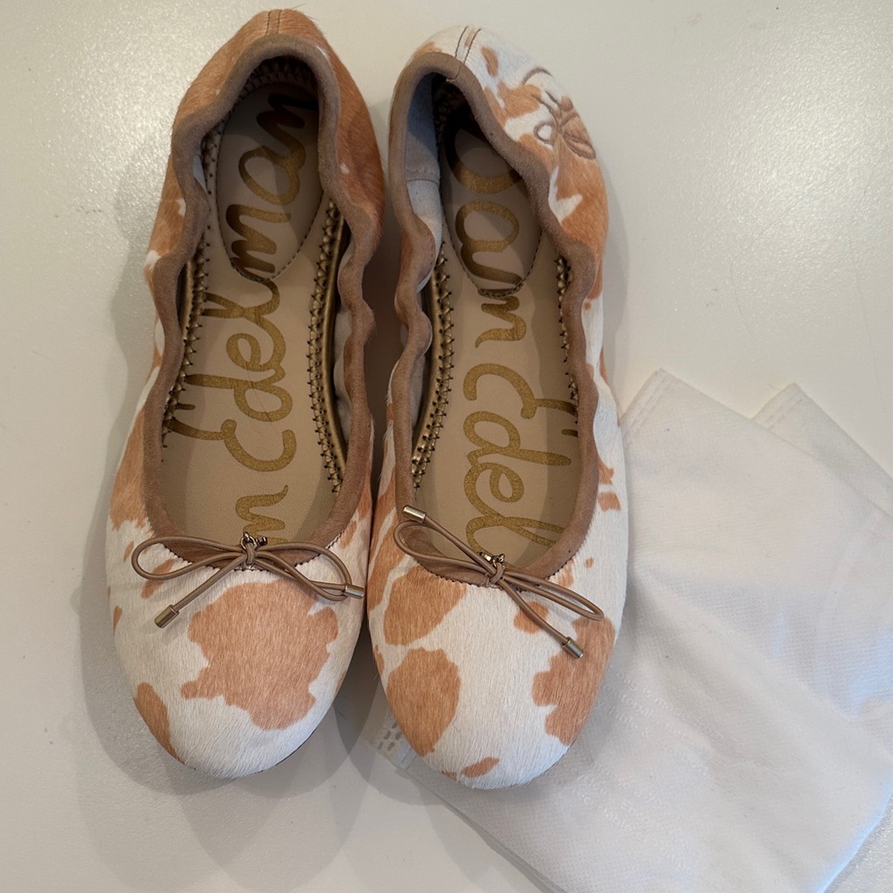 Sam Edelman Felicia Real Calf Hair Ballet Flats. 
Size 8.